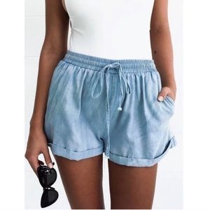 Flowy Denim Shorts